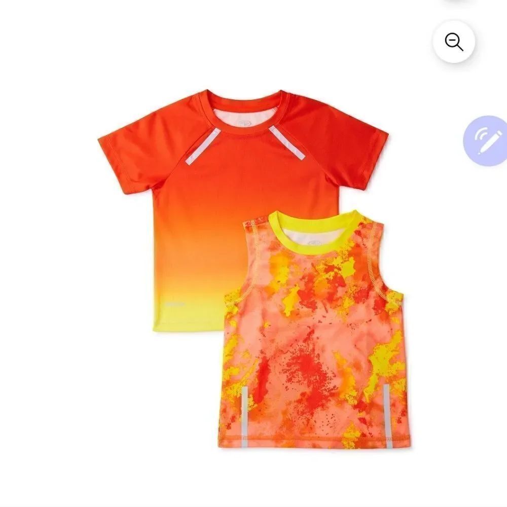 Athletic Works Baby and Toddler Boys' ActiveT-Shirt and Tank Top, 2-Pack